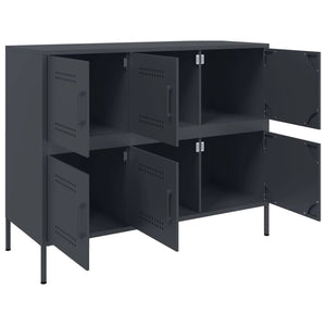 Sideboard Anthrazit Stahl 100,5 cm