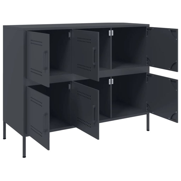 Sideboard Anthrazit Stahl 100,5 cm