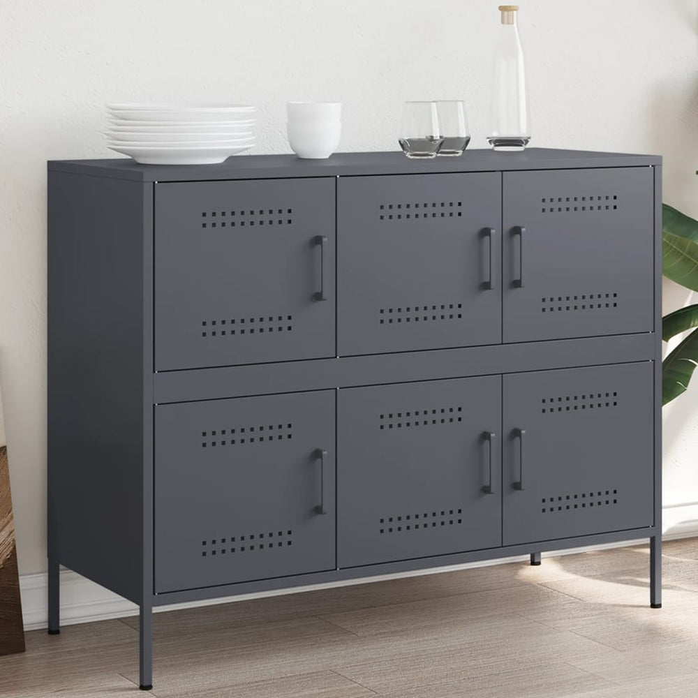 Sideboard Anthrazit Stahl 100,5 cm