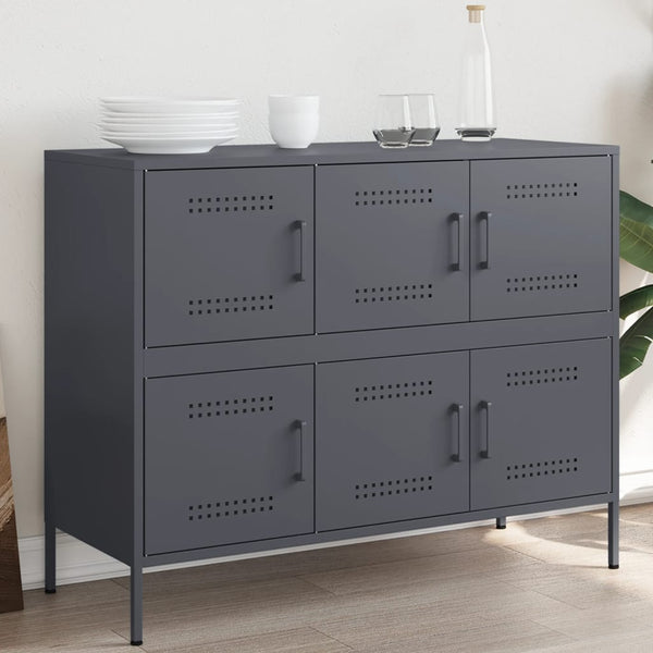 Sideboard Anthrazit Stahl 100,5 cm