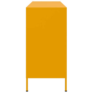 Senfgelbes Sideboard, Stahl, 100,5 cm