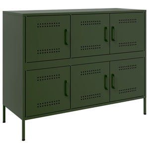 Olivgrünes Stahl Sideboard 100cm
