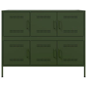 Olivgrünes Stahl Sideboard 100cm