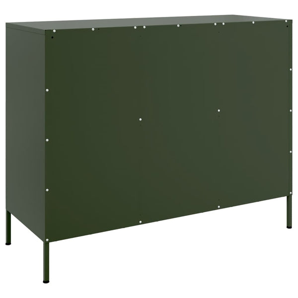Olivgrünes Stahl Sideboard 100cm