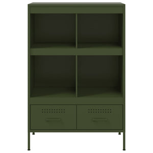 Highboard Olivgrün Stahl 68x39x101,5 cm