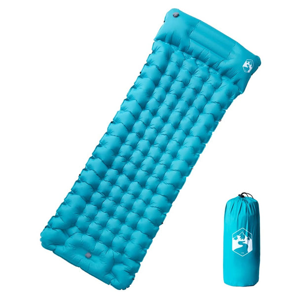Selbstaufblasende Isomatte Blau mit Kissen