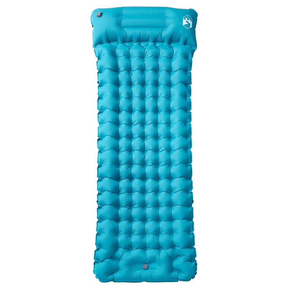 Selbstaufblasende Isomatte Blau mit Kissen