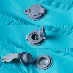 Selbstaufblasende Isomatte Blau mit Kissen