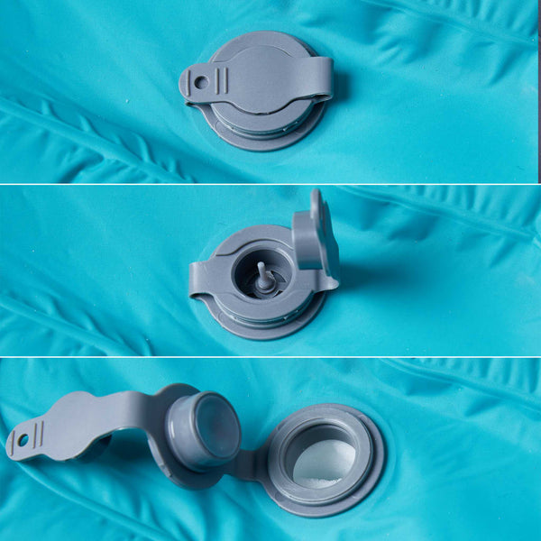 Selbstaufblasende Isomatte Blau mit Kissen