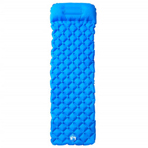 Aufblasbare Isomatte mit Kissen - Blau