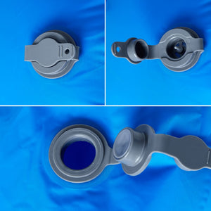Aufblasbare Isomatte mit Kissen - Blau