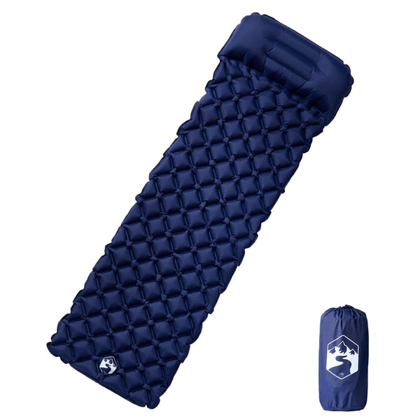 Aufblasbare Isomatte Marineblau mit Kissen