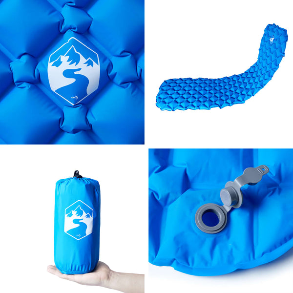 Aufblasbare Isomatte Blau 190x58x6 cm