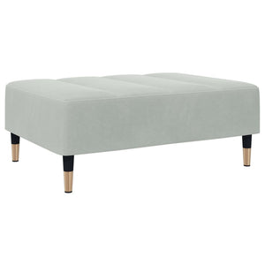 Schlafsofa 2-Sitzer Hellgrau mit Hocker