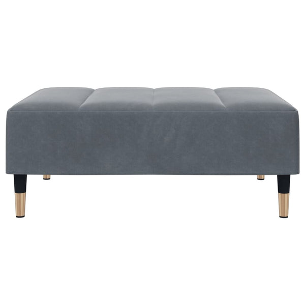 vidaXL 2-Seater Sofa Bed with Footrest Dark Grey Velvet