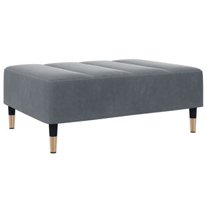 vidaXL 2-Seater Sofa Bed with Footrest Dark Grey Velvet