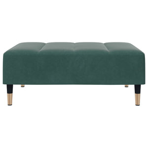 Schlafsofa 2-Sitzer Dunkelgrün mit Hocker