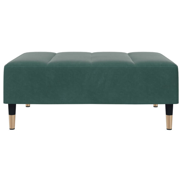 Schlafsofa 2-Sitzer Dunkelgrün mit Hocker