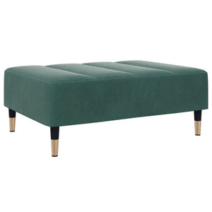Schlafsofa 2-Sitzer Dunkelgrün mit Hocker