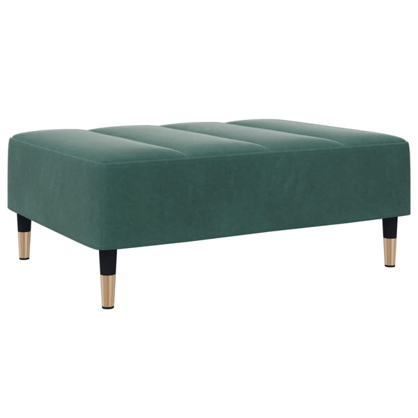 Schlafsofa 2-Sitzer Dunkelgrün mit Hocker