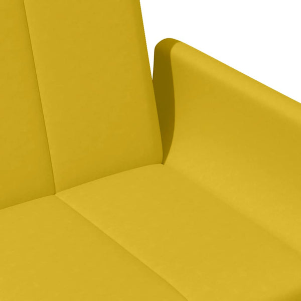 Schlafsofa 2-Sitzer Gelb mit Hocker