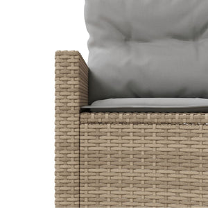 vidaXL Salon de jardin 2 pcs semi-circulaire en résine tressée beige