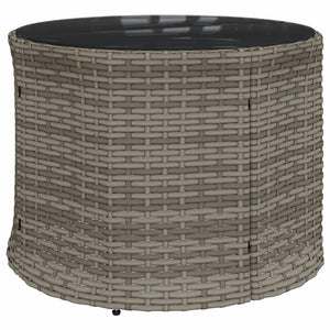 vidaXL Ensemble de canapés de jardin 3 pièces semi-circulaire gris rotin PE