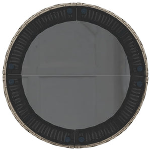vidaXL Ensemble de canapés de jardin 3 pièces semi-circulaire gris rotin PE
