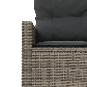 vidaXL Ensemble de canapés de jardin 3 pièces semi-circulaire gris rotin PE