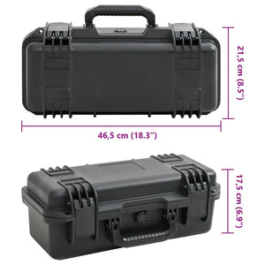 Tragbarer Flugkoffer Schwarz 46,5x21,5x17,5 cm
