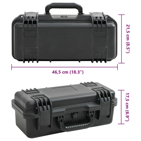 Tragbarer Flugkoffer Schwarz 46,5x21,5x17,5 cm