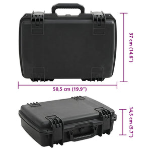 Tragbarer Flugkoffer Schwarz 50,5x37x14,5 cm