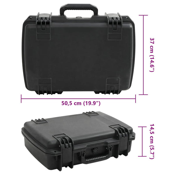 Tragbarer Flugkoffer Schwarz 50,5x37x14,5 cm