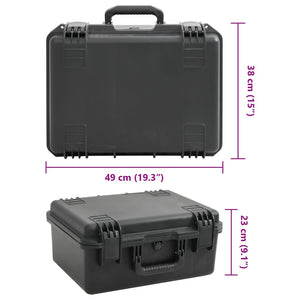 Tragbarer Flugkoffer Schwarz 49x38x23 cm
