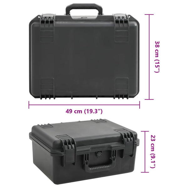 Tragbarer Flugkoffer Schwarz 49x38x23 cm