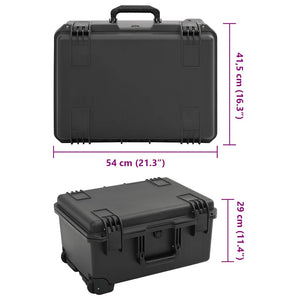 Tragbarer Flugkoffer Schwarz 54x41,5x29 cm