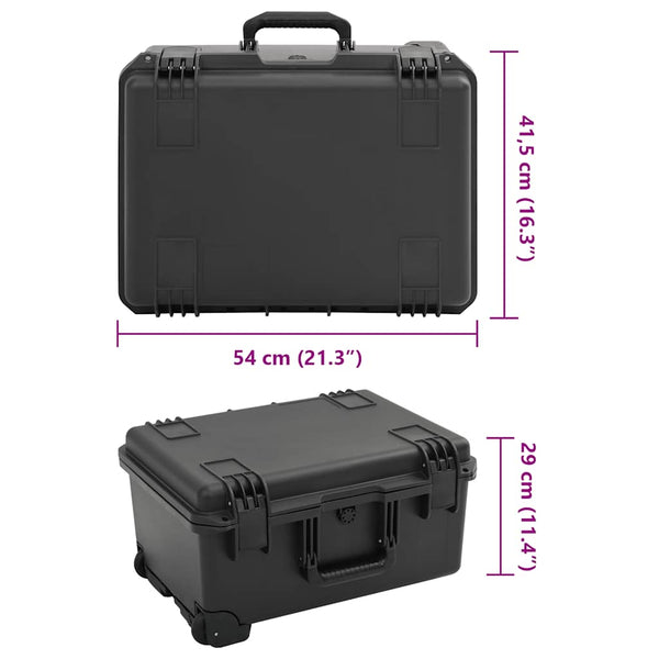 Tragbarer Flugkoffer Schwarz 54x41,5x29 cm
