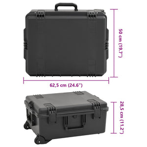 Tragbarer Flugkoffer Schwarz 62,5x50x28,5 cm