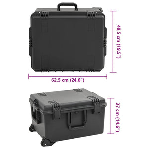 Flugkoffer Tragbar Schwarz 62,5x49,5x37 cm