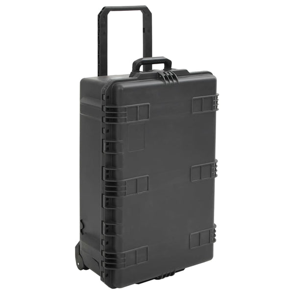 Schwarzer Flugkoffer, Tragbar, 79,5 cm