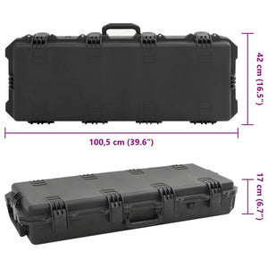 Tragbarer Flugkoffer Schwarz 100,5x42x17 cm
