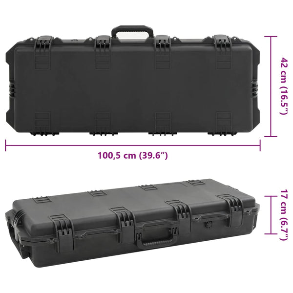 Tragbarer Flugkoffer Schwarz 100,5x42x17 cm