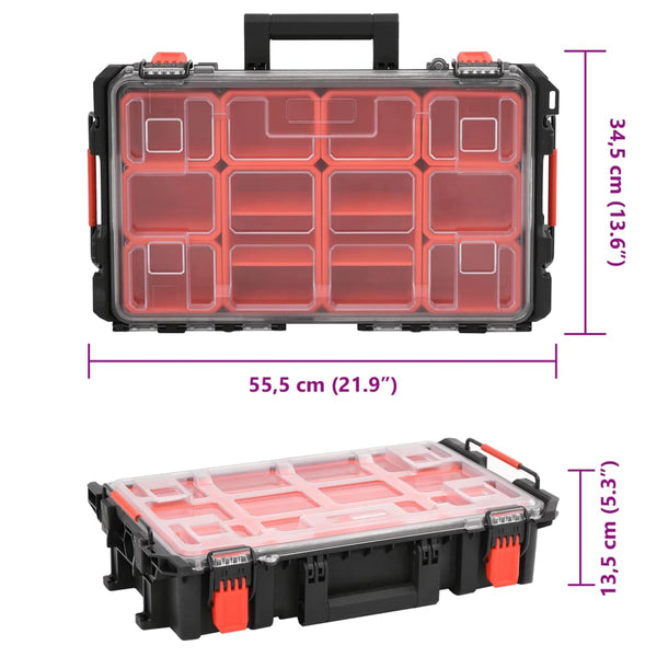 Tragbarer Flugkoffer Schwarz 55,5x34,5x13,5 cm