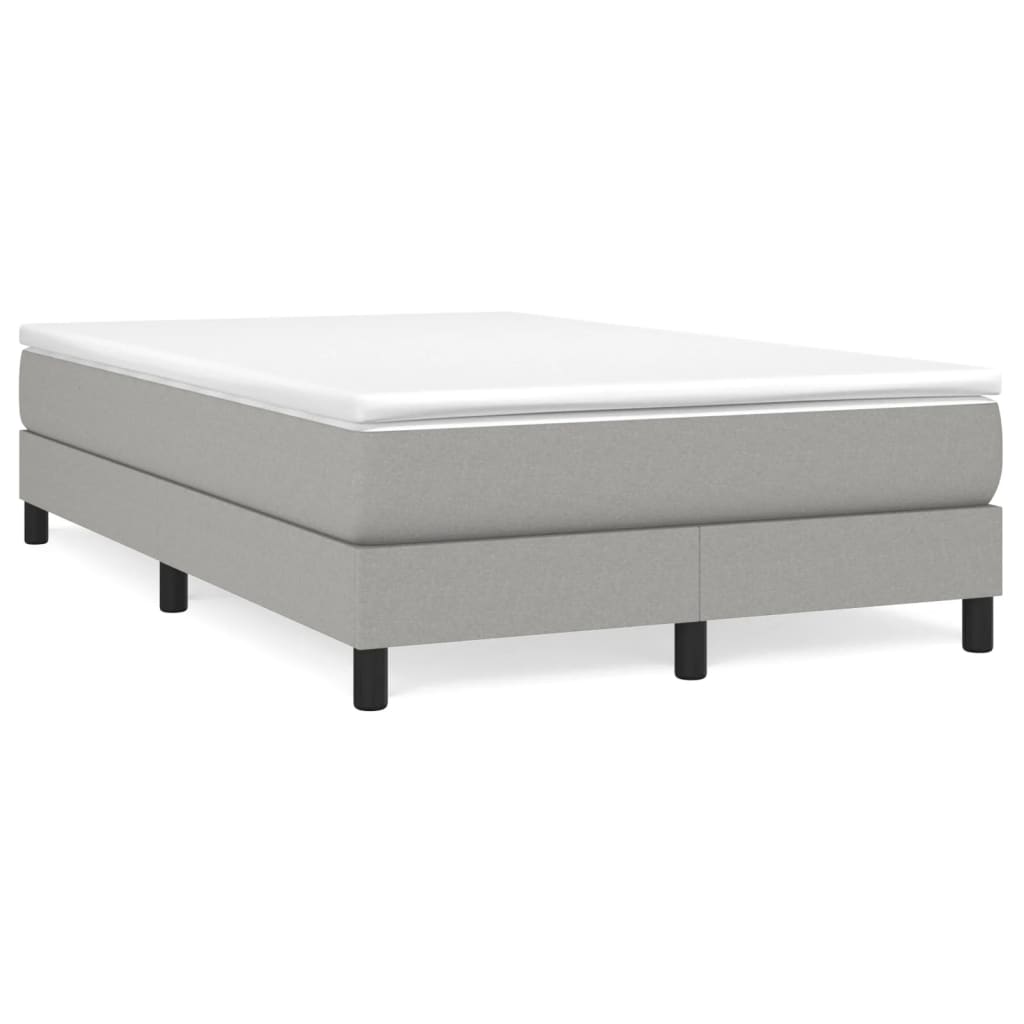 Boxspringbett mit Matratze Hellgrau 120x190 cm