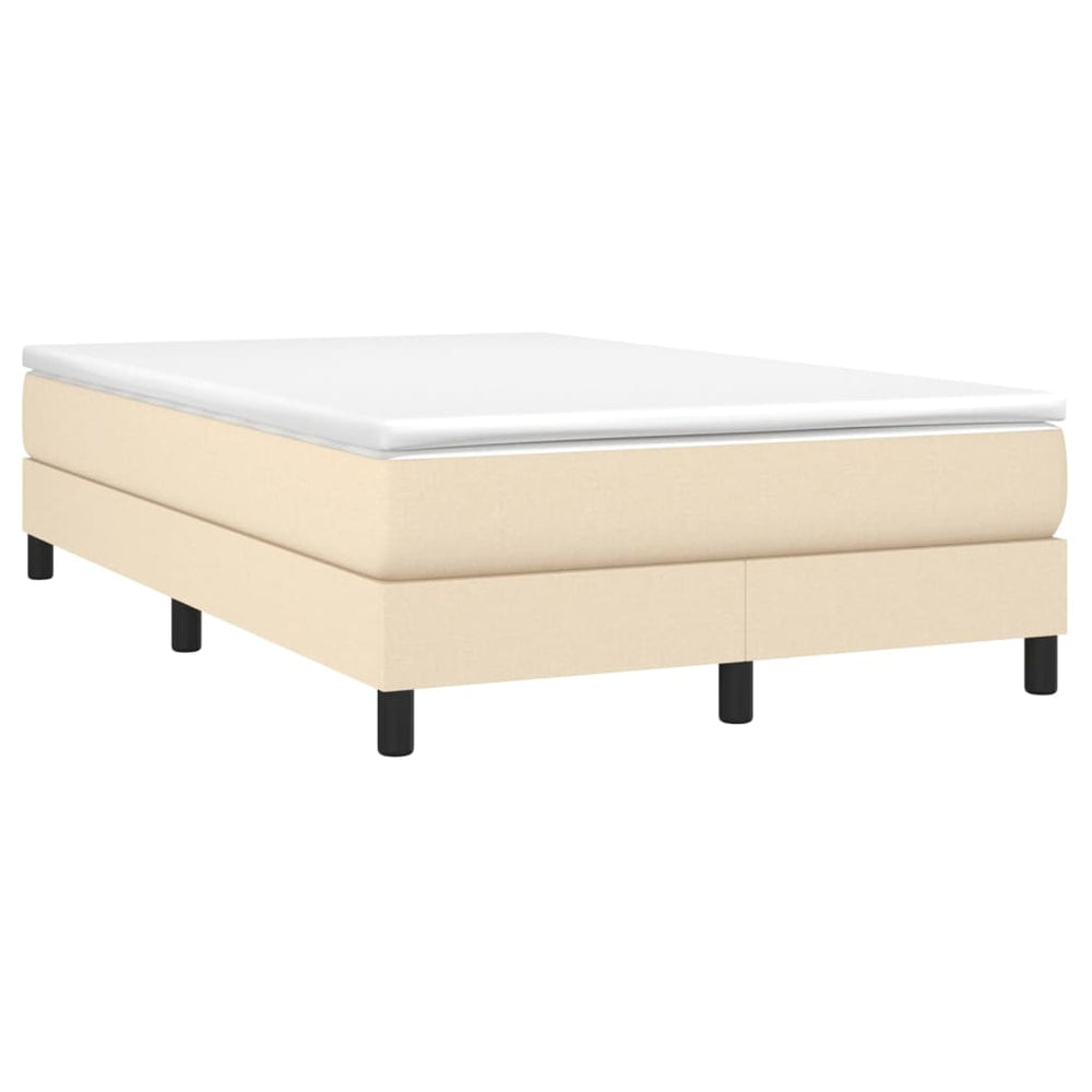 Boxspringbett Creme 120x190 cm mit Matratze