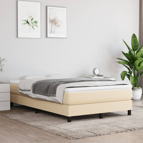Boxspringbett Creme 120x190 cm mit Matratze