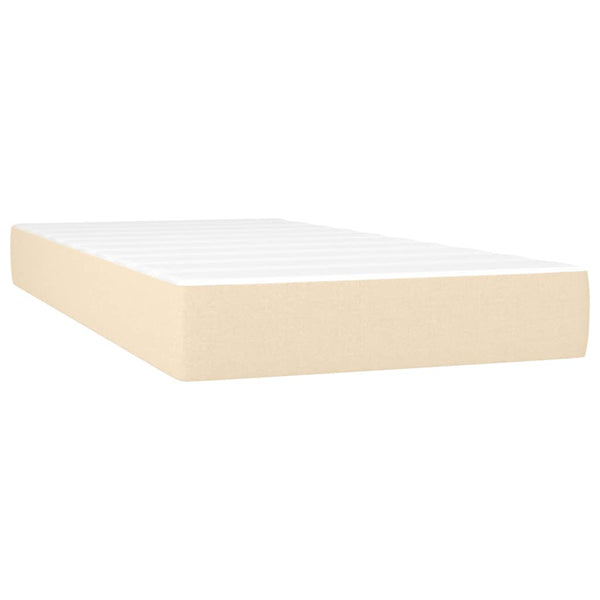 Boxspringbett Creme 120x190 cm mit Matratze