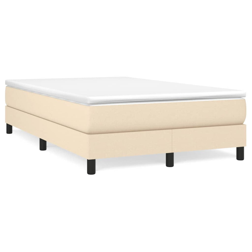Boxspringbett Creme 120x190 cm mit Matratze