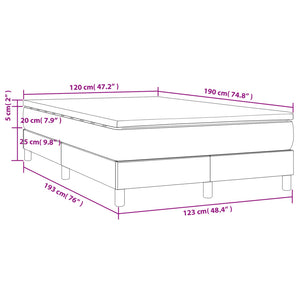 Boxspringbett mit Matratze Cappuccino-Braun 120x190 cm