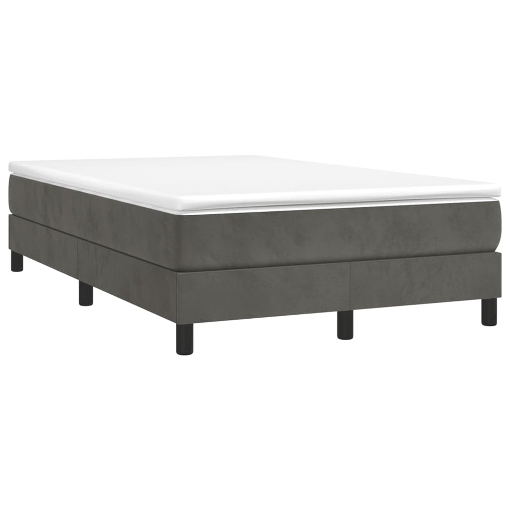 Boxspringbett mit Matratze Dunkelgrau 120x190 cm